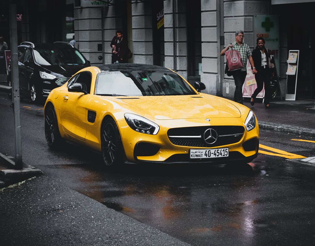 Mercedes-Benz AMG GT 2-door coupe yellow